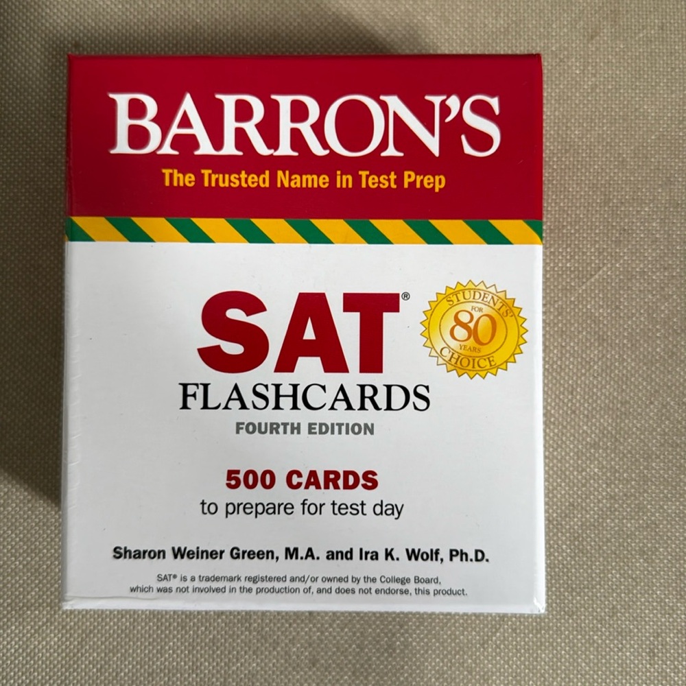 SAT flash cards mint condition